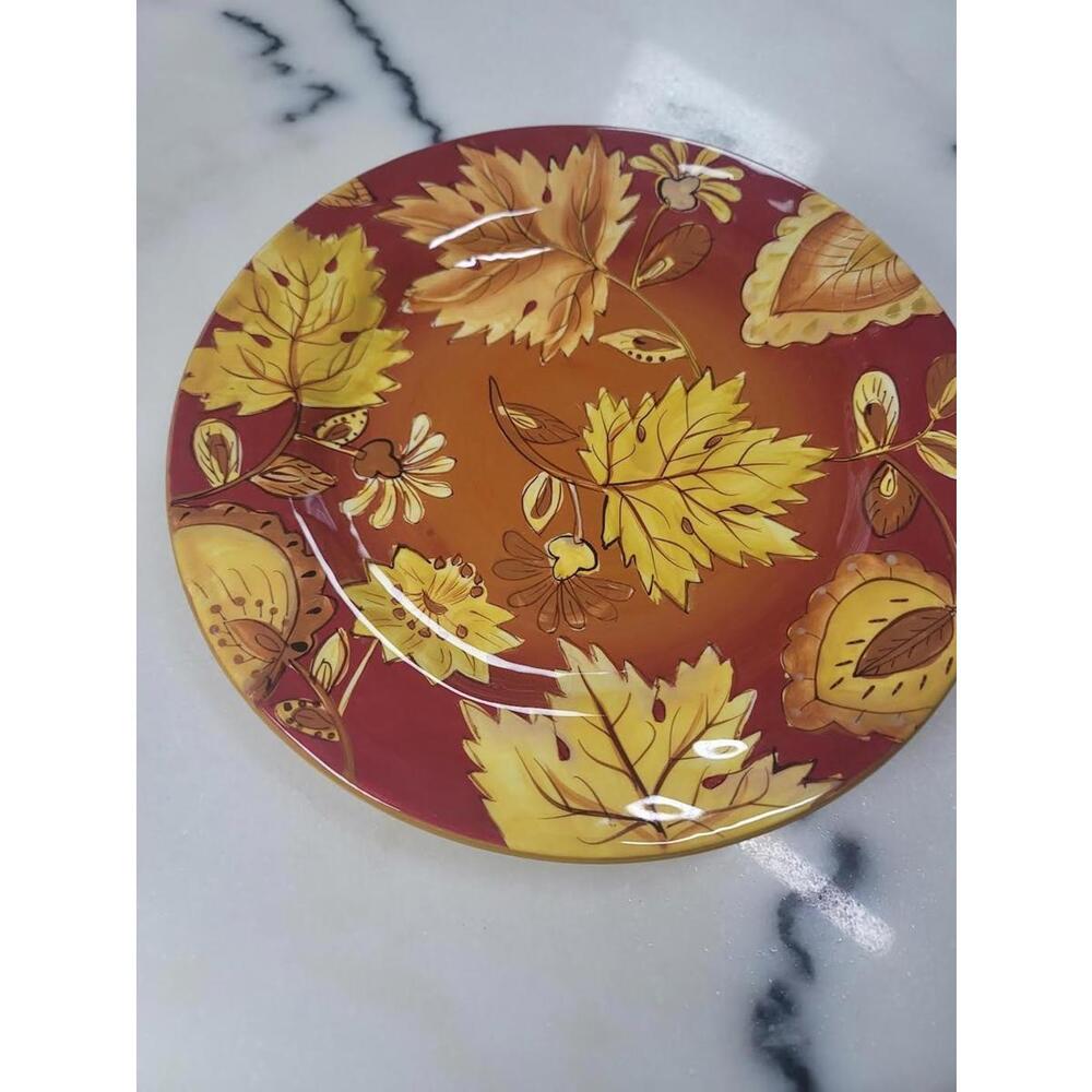 Gates Ware Autumn Leaves Ceramic Plate Vintage Decor